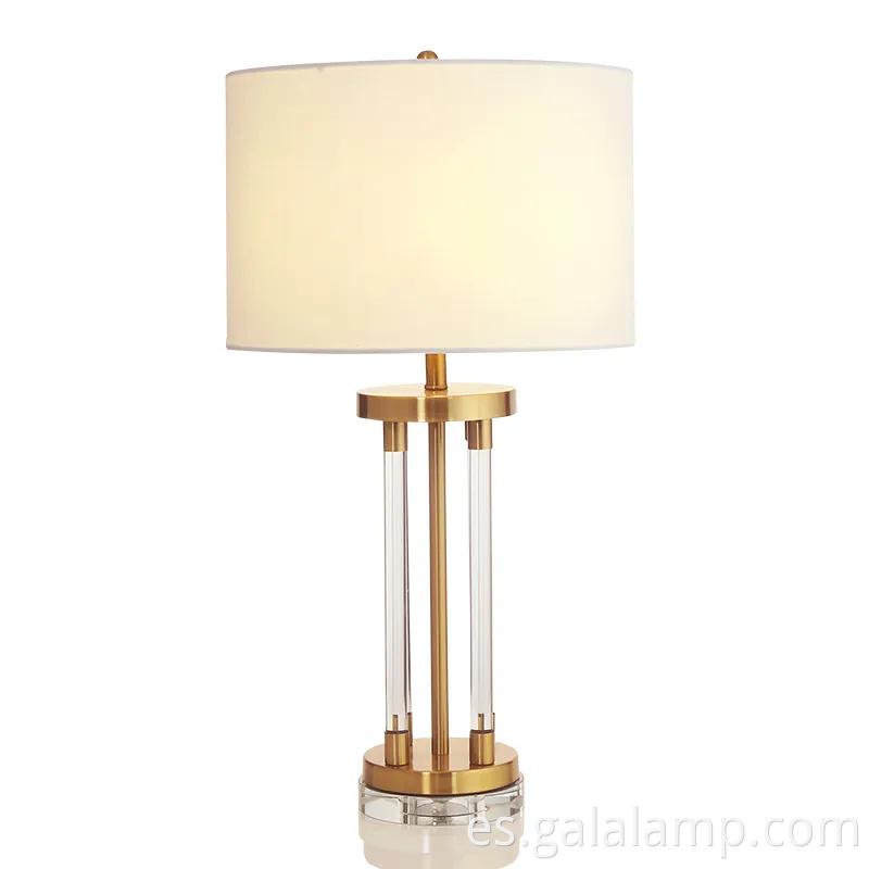 Lámpara de mesa de cristal nórdica elegante para la estética de la habitación moderna